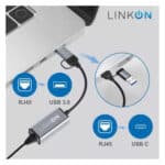 USB Dual Ethernet Linkon-1